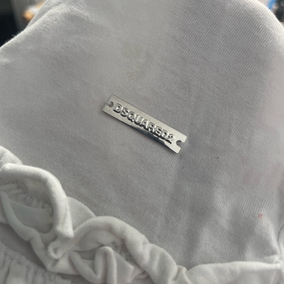 DSQUARED2 White Ruffled T-Shirt - Picture 4 of 7